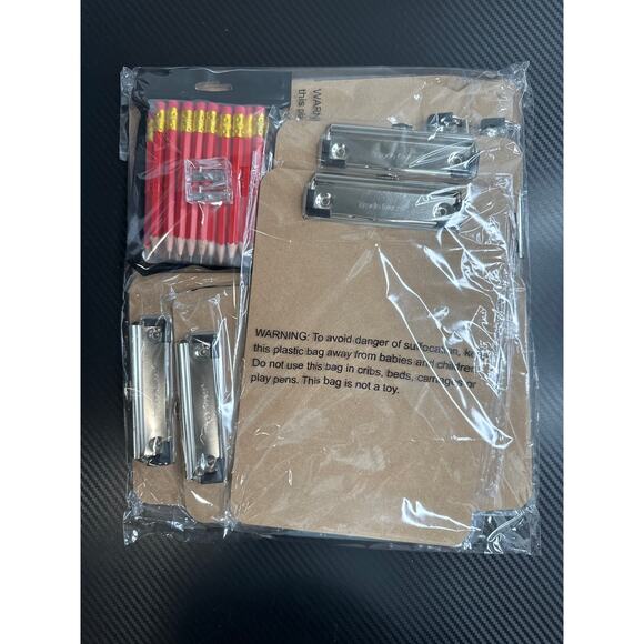 Six (6) Memo Size 6'' x 9'' Clipboards and 25pcs Pocket Pencils with erasers - Picture 3 of 7